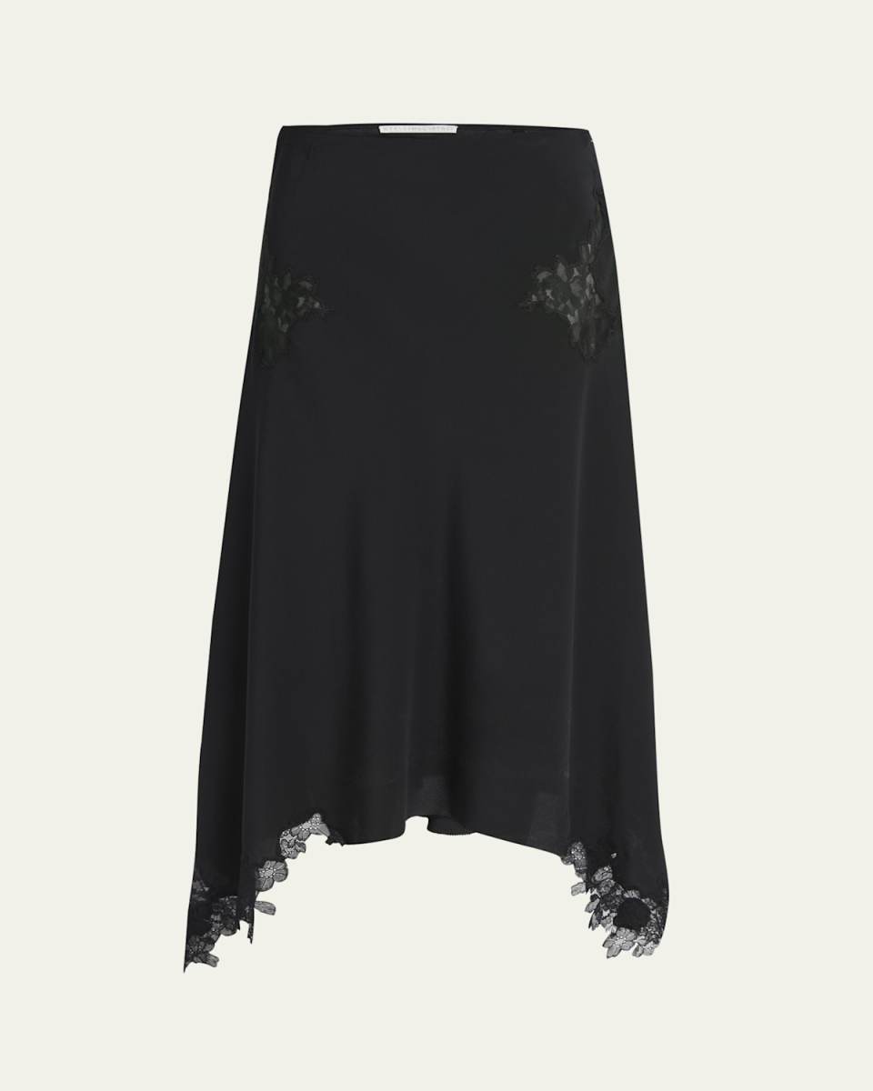 Lace Handkerchief Midi Skirt